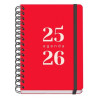 (52031) DOHE AGENDA ESCOLAR GRAMMAR A5 ESPIRAL DOBLE DP TAPA PP ROJO 2025-2026