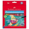 (114425) FABER CASTELL LÁPICES DE COLORES ACUARELABLES CLASSIC + PINCEL C/SURTIDOS ESTUCHE 24 UD