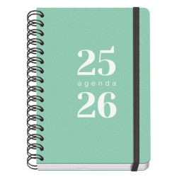 (52032) DOHE AGENDA ESCOLAR GRAMMAR A5 ESPIRAL DOBLE DP TAPA PP VERDE 2025-2026
