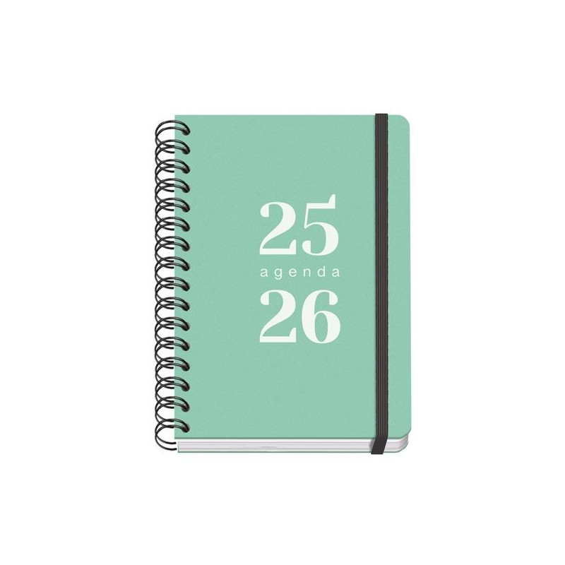 (52032) DOHE AGENDA ESCOLAR GRAMMAR A5 ESPIRAL DOBLE DP TAPA PP VERDE 2025-2026