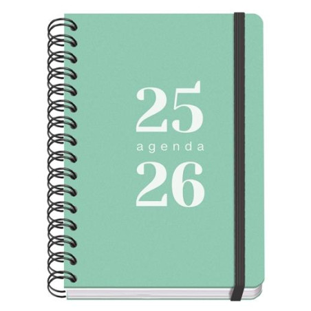 (52032) DOHE AGENDA ESCOLAR GRAMMAR A5 ESPIRAL DOBLE DP TAPA PP VERDE 2025-2026