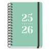 (52032) DOHE AGENDA ESCOLAR GRAMMAR A5 ESPIRAL DOBLE DP TAPA PP VERDE 2025-2026