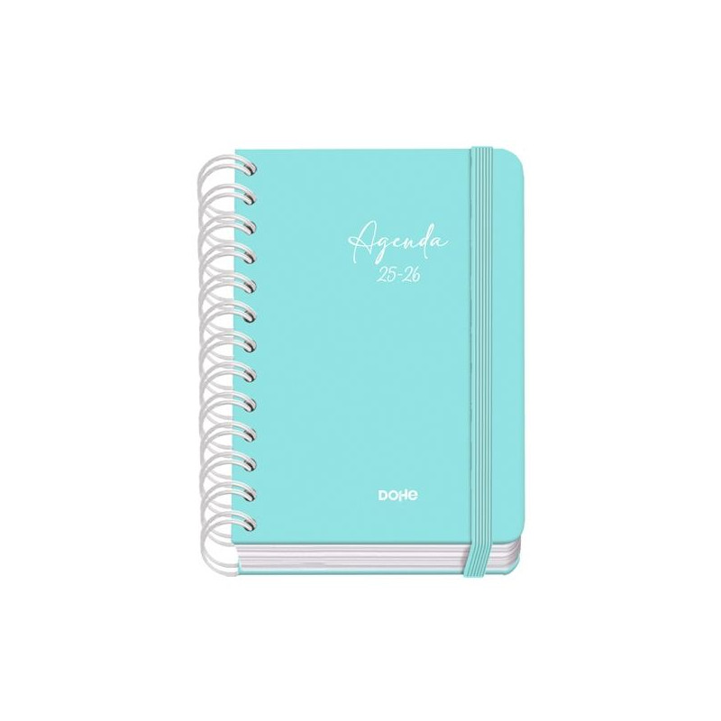 (51938) DOHE AGENDA ESCOLAR SERENITY WIRE´O A6 ESPIRAL DOBLE DP TAPA DURA VERDE 2025-2026