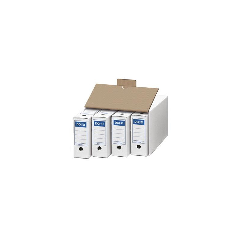 (09051) DOHE CONTENEDOR DE ARCHIVO DEFINITIVO 424X360X262MM CARTÓN BLANCO PACK 10 UD