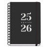 (52033) DOHE AGENDA ESCOLAR GRAMMAR A5 ESPIRAL DOBLE DP TAPA PP NEGRO 2025-2026