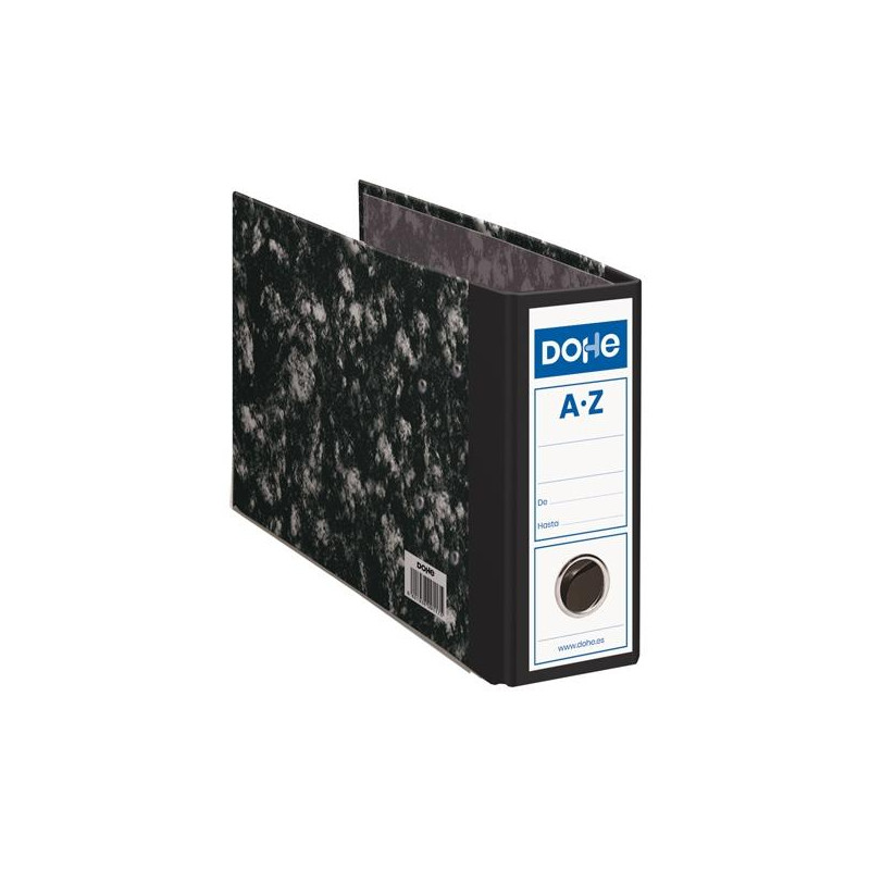 (09119) DOHE ARCHIVADOR PALANCA ARCHINOVO CUARTO APAISADO LOMO ANCHO CARTÓN FORRADO NEGRO JASPEADO