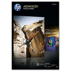 (Q8697A) HP PAPEL FOTOGRÁFICO CON BRILLO ADVANCED 250GR/M2 TAMAÑO A3, 297X420MM, 20 HOJAS