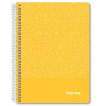 (IMP0106) IMPREX CUADERNO ESPIRAL TAPA PP A5 80H 90GR 4X4 AMARILLO