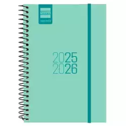 (633480126) FINOCAM AGENDA PARA ESTUDIANTES ESPIRAL E8 - 120X171MM SVH TURQUESA 2025-2026