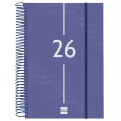 (742071026) FINOCAM AGENDA ESPIRAL YEAR E11-165X242MM 1DP TAPA PP AZUL 2026