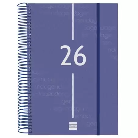 (742071026) FINOCAM AGENDA ESPIRAL YEAR E11-165X242MM 1DP TAPA PP AZUL 2026