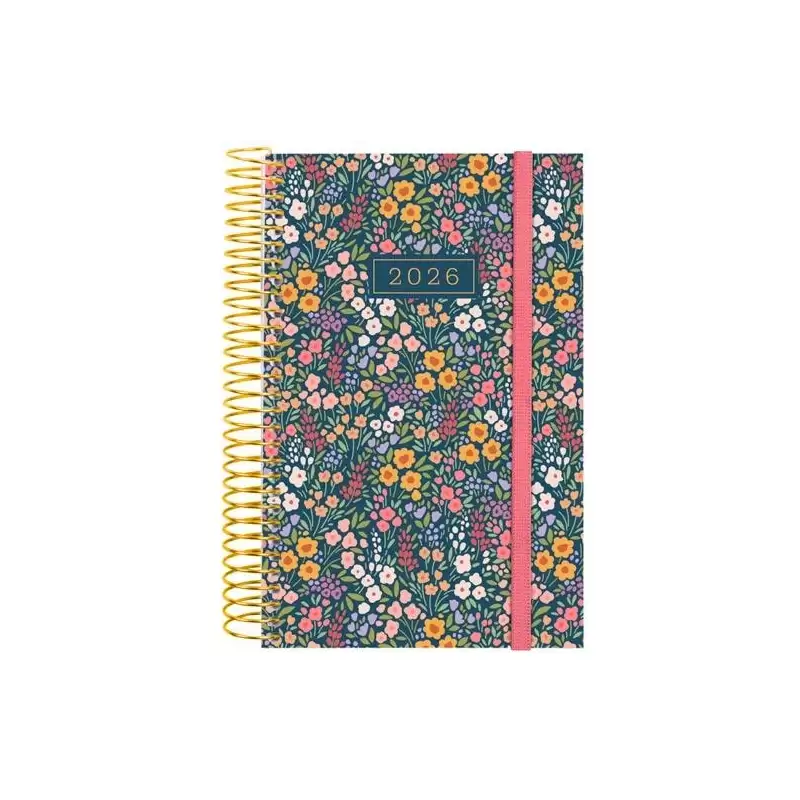(742293026) FINOCAM AGENDA ESPIRAL DESIGN COLLECTION E5-117X181MM 1DP TAPA PP FLORA 2026