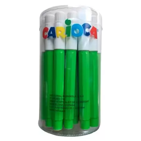 (403380/07) CARIOCA ROTULADOR JUMBO PUNTA GRUESA VERDE CLARO BOTE 30 UD