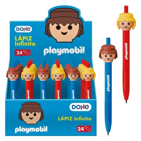(79728) DOHE LÁPIZ INFINITO CON CUERPO DE PLÁSTICO Y GRIP DE CAUCHO SURTIDO EXPOSITOR 24 UD