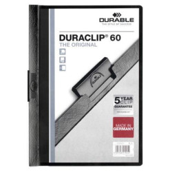 (220901) DURABLE CARPETA DOSSIER PINZA DURACLIP 60 NEGRO A4 -25U-