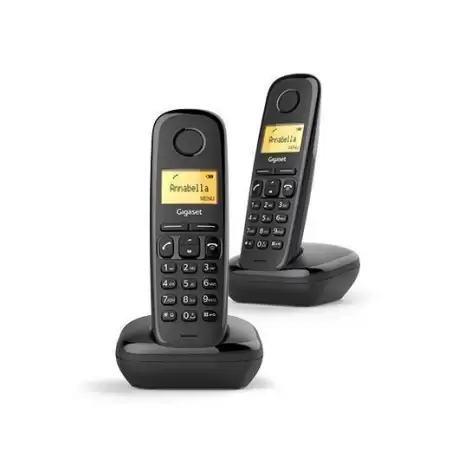 (L36852-H2802-D201) GIGASET TELEFONO INALAMBRICO A170 DUO NEGRO DECT DIGITAL