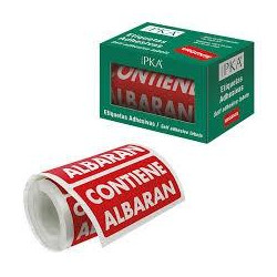 (16410) DOHE PACKIA ROLLO ETIQUETAS ADHESIVAS PREIMPRESAS PARA ENVÍOS / 100 X 50 MM / "CONTIENE ALBARÁN"