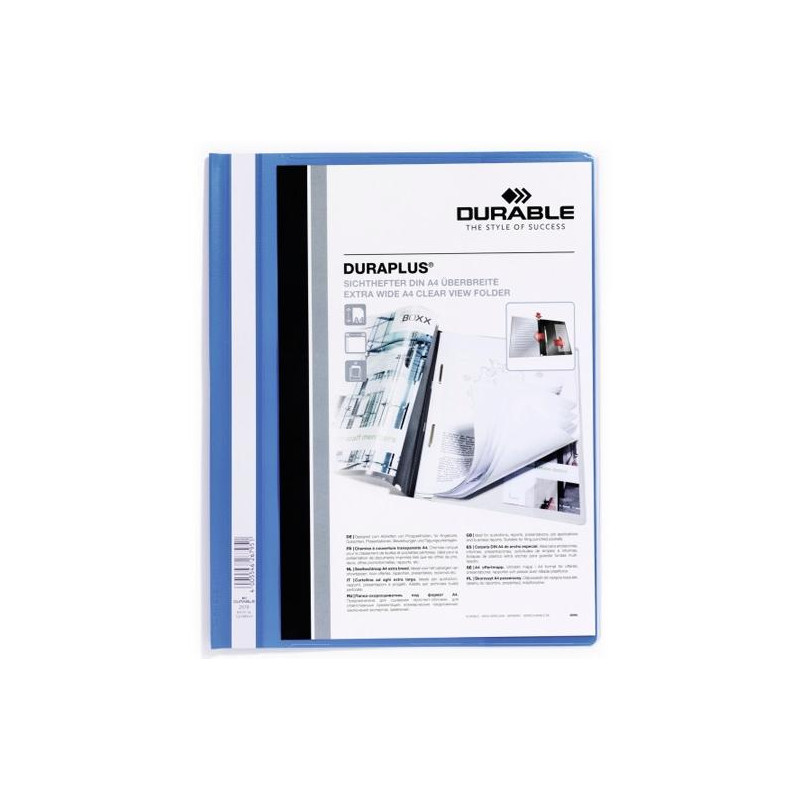 (257906) DURABLE CARPETA DE PRESENTACIÓN DOSSIER FÁSTENER DURAPLUS A4 AZUL -25 UD-
