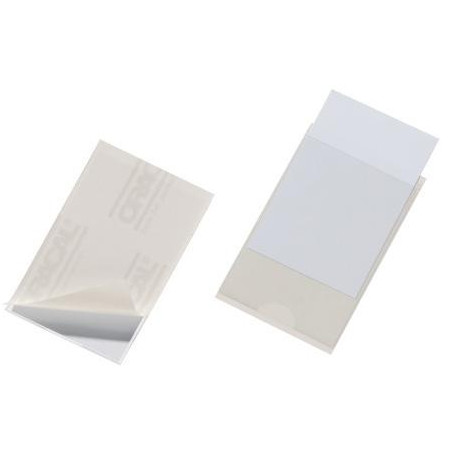 (807919) DURABLE POCKETFIX BOLSA DE 10 FUNDAS AUTOADHESIVAS 90X57MM PVC TRANSPARENTE -10U-