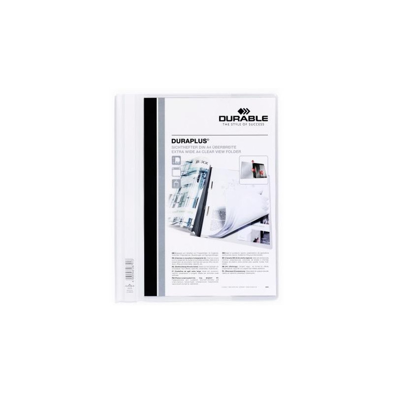 (257902) DURABLE CARPETA DE PRESENTACIÓN DOSSIER FÁSTENER DURAPLUS A4 BLANCO -25 UD-