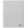 (651210) DURABLE ÍNDICES PP CON PESTAÑAS IMPRESAS DIVISIÓN NUMÉRICA 1-12 VERTICAL A4 GRIS