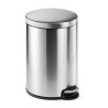 (340223) DURABLE PAPELERA CON PEDAL REDONDA 20 LITROS 360X455MM INOXIDABLE