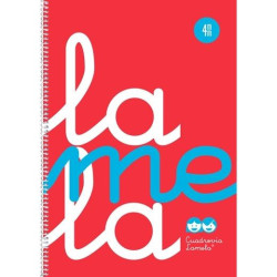 (7FTP05RJ) LAMELA CUADERNO ESPIRAL 80H FOLIO 90GR C/M CUADROVÍA 5MM CUBIERTA PP FLÚOR ROJO