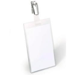 (800219) DURABLE PORTANOMBRES PARA IDENTIFICACIÓN 90X60MM CON CLIP GIRATORIO PACK 25 UD