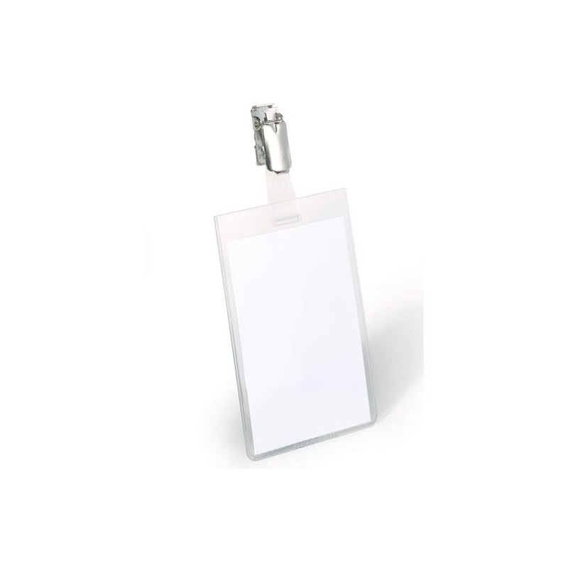 (800219) DURABLE PORTANOMBRES PARA IDENTIFICACIÓN 90X60MM CON CLIP GIRATORIO PACK 25 UD