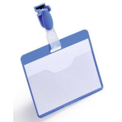 (810606) DURABLE PORTANOMBRES ABIERTO CON CLIP GIRATORIO 60X90MM AZUL