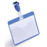 (810606) DURABLE PORTANOMBRES ABIERTO CON CLIP GIRATORIO 60X90MM AZUL