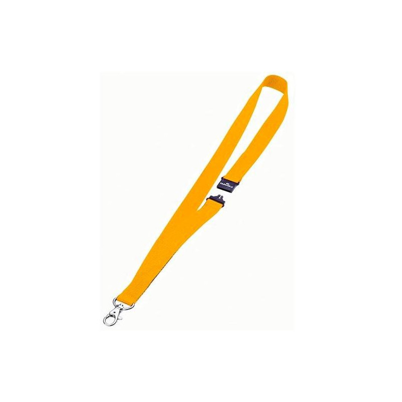 (813704) DURABLE CINTA PARA PORTANOMBRES 44CM X 20MM CIERRE DE SEGURIDAD AMARILLO -10U-