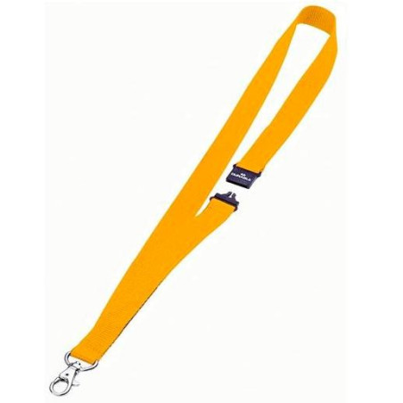 (813704) DURABLE CINTA PARA PORTANOMBRES 44CM X 20MM CIERRE DE SEGURIDAD AMARILLO -10U-