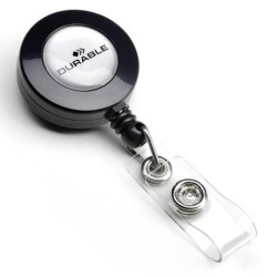 (815258) DURABLE CORDÓN EXTENSIBLE CON BOTÓN 80CM ANTRACITA -10U-