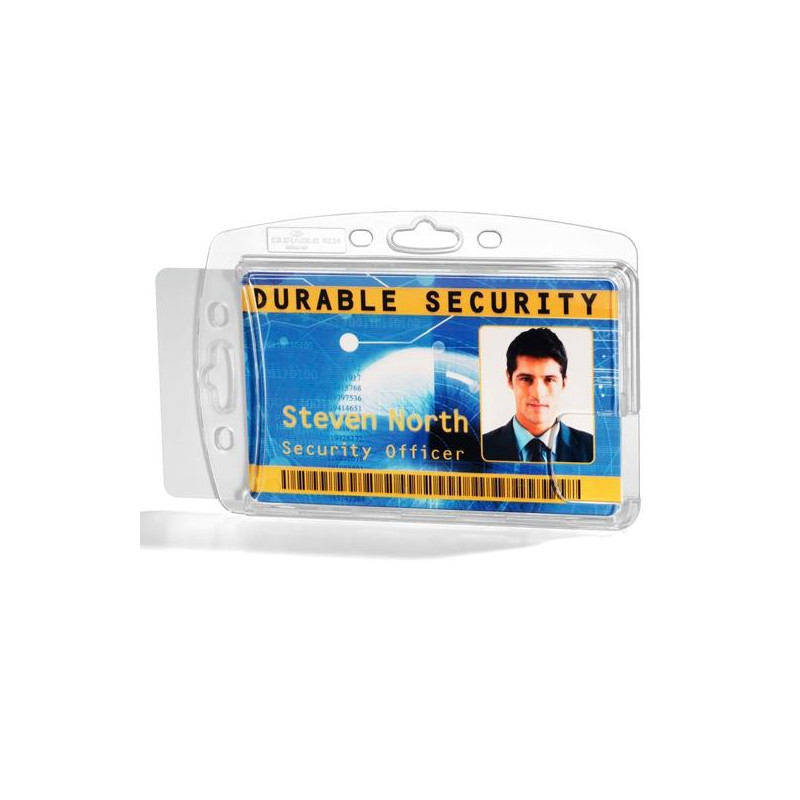 (892419) DURABLE IDENTIFICADOR RÍGIDO PARA 2 TARJETAS 54X87MM PACK 10 UD TRANSPARENTE