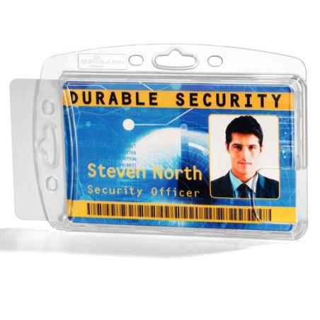 (892419) DURABLE IDENTIFICADOR RÍGIDO PARA 2 TARJETAS 54X87MM PACK 10 UD TRANSPARENTE
