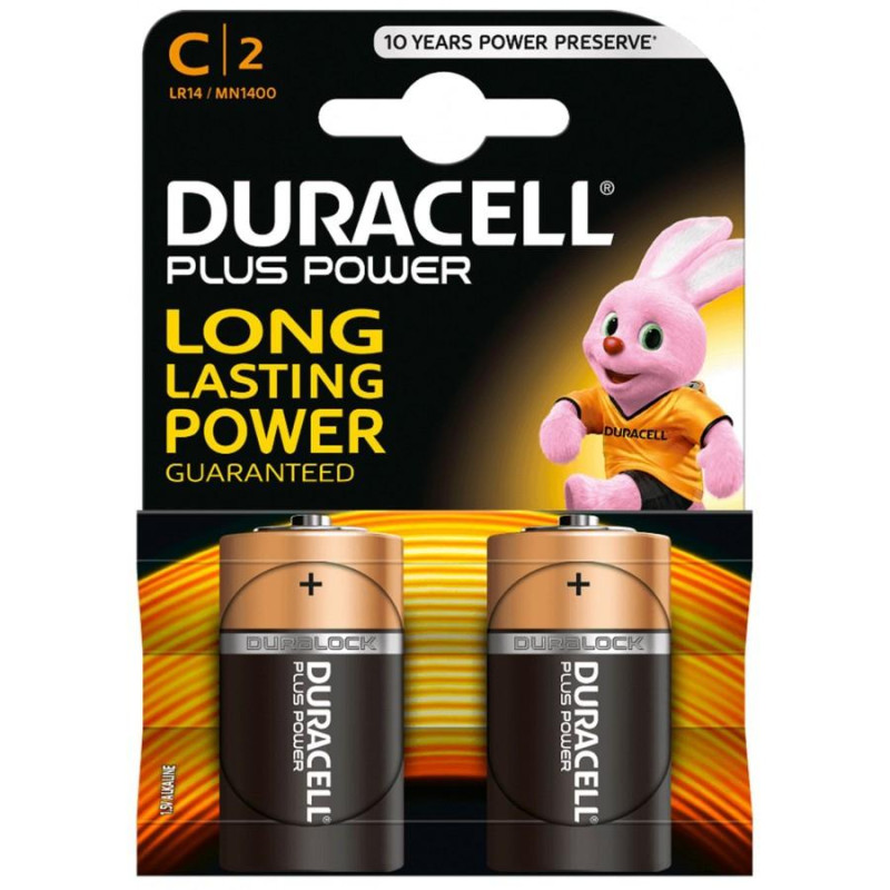 (940280) DURACELL PILAS PLUS POWER L2 CLR14 ALCALINAS C 1.5V PACK-2