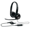 (981-000406) LOGITECH AURICULARES H390 DIADEMA ACOLCHADA BIAURAL ESTEREO MICRÓFONO AJUSTABLE CONTROL VOLUMEN CABLE USB NEGRO