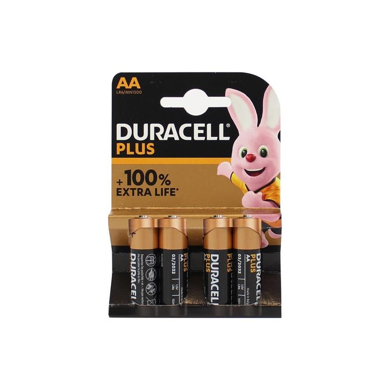 (940279) DURACELL PILAS POWER PLUS LR06 ALCALINAS AA 1.5V PACK-4