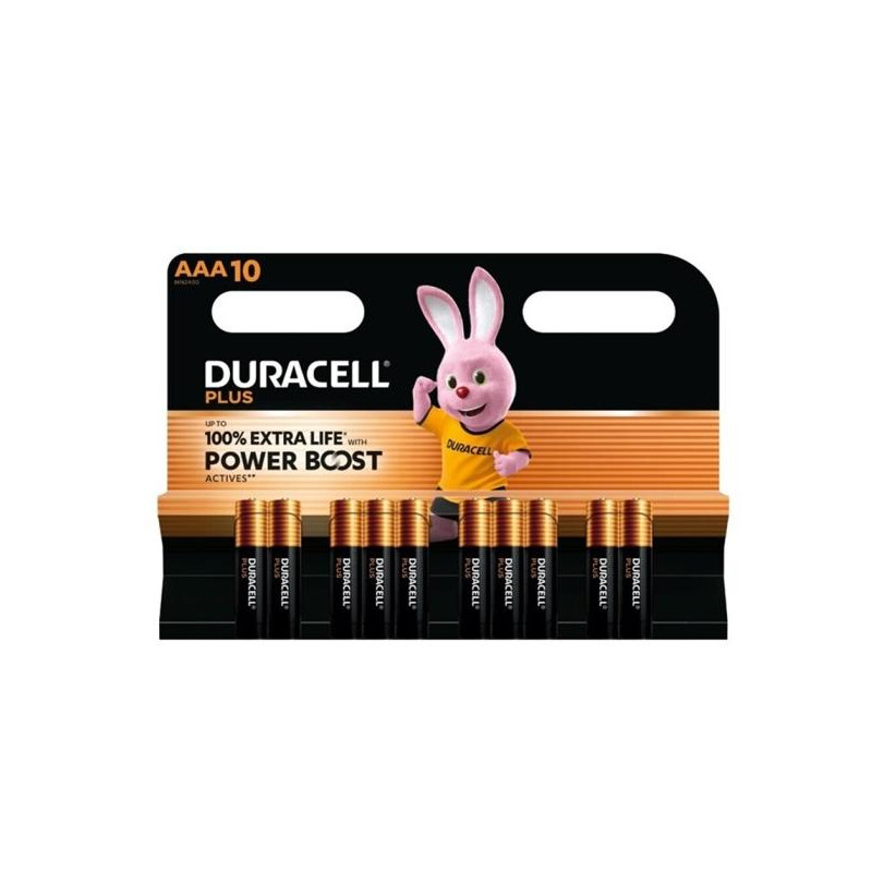 (DPBLR3B10) DURACELL PILAS PLUS POWER BOOST LR03 ALCALINAS AAA 1.5V BLISTER 10