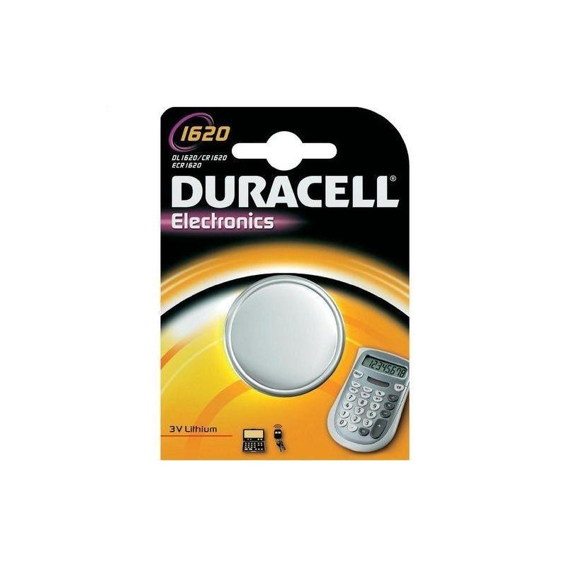 (DRB1620) DURACELL PILAS PLANAS DE LITIO 3V - CR1620 BLISTER 1 UNIDAD