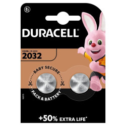 (940282/1021175) DURACELL PILA ESPECIAL CR2032 DE BOTÓN LITIO 3V BLISTER 2 + 50% EXTRA LIFE