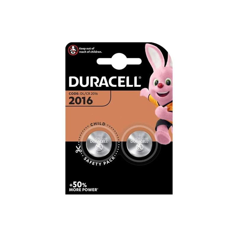 (DL/CR2016) DURACELL PILA BOTÓN CR2016 3V -BLISTER 2U-