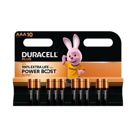 (DPBLR3B10) DURACELL PILAS PLUS POWER BOOST LR03 ALCALINAS AAA 1.5V BLISTER 10