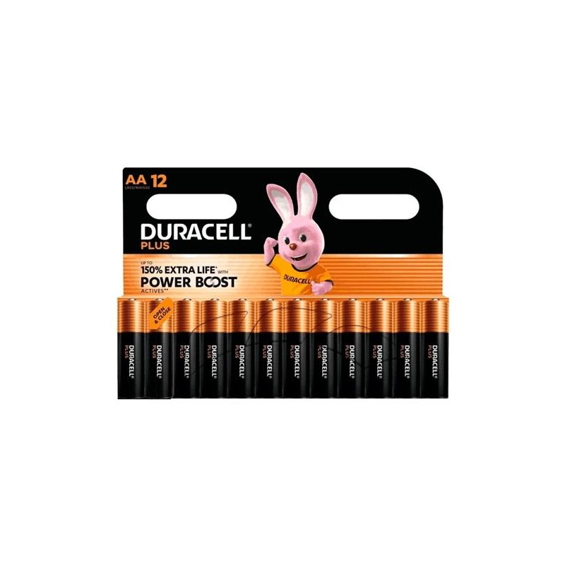 (DPBLR6B12) DURACELL PILAS PLUS POWER  BOOST LR06 ALCALINAS AA 1.5V BLISTER 12