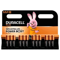 (DUR17691) DURACELL PILAS PLUS POWER BOOST LR03 ALCALINAS AAA 1.5V BLISTER 12