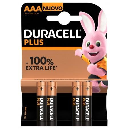 (LR03AAA) DURACELL PILAS PLUS LR03 ALCALINAS AAA 1.5V -PACK 4U-