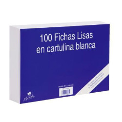 (3113L) MARIOLA FICHA LISA 150X100MM CARTULINA 180GR BLANCO PAQUETE DE 100