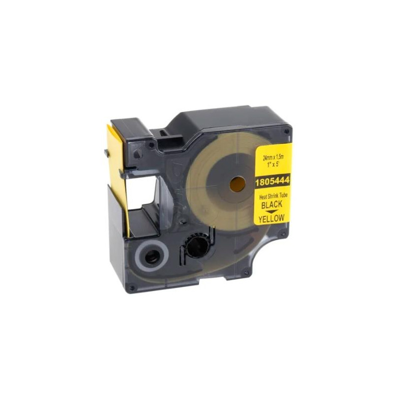 (1805444) DYMO RHINO TUBO TERMORRETRACTIL NEGRO SOBRE AMARILLO 24MM