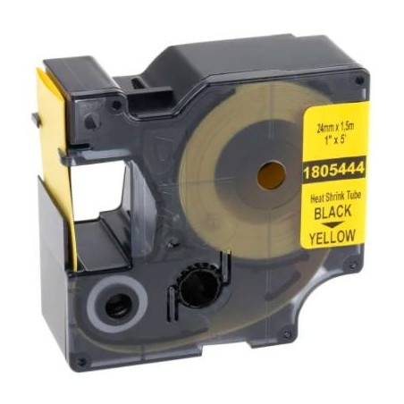 (1805444) DYMO RHINO TUBO TERMORRETRACTIL NEGRO SOBRE AMARILLO 24MM